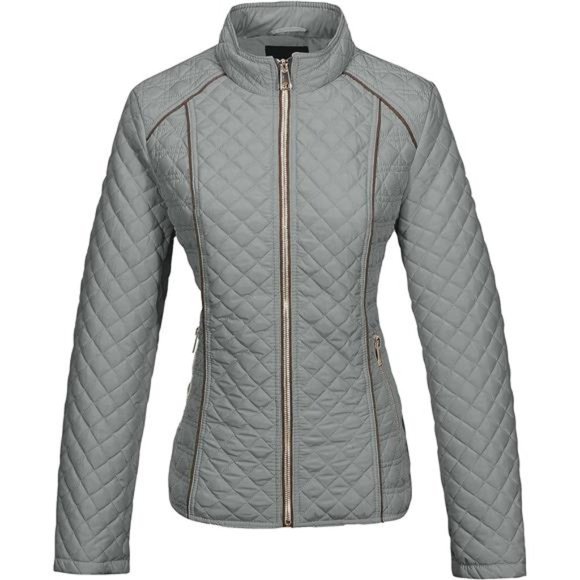 Women's Diamond Quilted Lightweight Puffer Jacket Spring and Winter Padded Coat - Picture 5 of 7